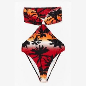 NWT 🌴 Tropic Cut-Out High-Leg Swimsuit